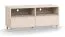 TV-Schrank / TV-Möbel | Farbe: Beige | zwei Schubladen | Maße: 120 x 47 x 55,5 cm | zwei Kabeldurchführungen | Soft-Close Funktion | zwei Fächer