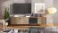 TV-Board / TV-Unterschrank mit genügend Stauraum Zvesdara 02, 2 Meter breit, Farbe: Eiche Artisan / Schwarz, zwei Schubladen, Maße: 54,5 x 208 x 40 cm