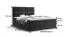 Großes Doppelbett mit Stauraum Pirin 42, Farbe: Schwarz - Liegefläche: 180 x 200 cm (B x L)