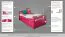 Einzelbett / Gästebett "Easy Premium Line" K1/2h inkl. 2. Liegeplatz und 2 Abdeckblenden, 90 x 200 cm Buche Vollholz massiv rosa lackiert