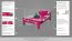 Einzelbett/ Gästebett "Easy Premium Line" K4, 120 x 200 cm Buche Vollholz massiv rosa lackiert