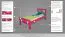 Kinderbett / Jugendbett "Easy Premium Line" K8, Buche Vollholz massiv rosa lackiert - Liegefläche: 90 x 190 cm