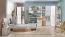 Jugendzimmer - Highboard Dennis 05, Farbe: Esche / Weiß - Abmessungen: 144 x 80 x 40 cm (H x B x T)