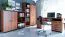 Regal Mojokerto 11, Farbe: Walnuss / Schwarz - Abmessungen: 121 x 80 x 39 cm (H x B x T)