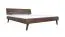 Doppelbett / Gästebett Engordany 10 | Buche Vollholz massiv | lackiert | Liegefläche: 160 x 200 cm | Farbe: Walnuss | mit stabiler Kopfstütze | zeitloses Design