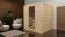 Massivholzsauna Matilde 07, 40 mm Wandstärke - 193 x 184 x 209 cm (B x T x H)