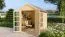 Modernes Gerätehaus inkl. Fußboden, unbehandelt, Elementgartenhaus, Grundfläche: 4,33 m², Satteldach, Doppeltür mit Sicherheitsglas