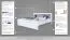 Doppelbett "Easy Premium Line" K8 inkl.1 Abdeckblende, 200 x 200 cm Buche Vollholz massiv weiß lackiert