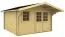 Holz-Gartenhaus 5,05 x 4,26 Meter (inkl. Dach) | 1 Fenster | 40 mm Blockbohlen |natur unbehandelt | Satteldach | inkl. Fußboden | aus nordischer Fichte Abbildung