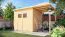 Gerätehaus / Gartenhaus 1,8 x 3,86 Meter (inkl. Dach) | aus Holz | aus vorgefertigten Elementen| unbehandelt | mit Pultdach Abbildung