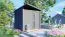 Holz-Gartenhütte 2,97 x 2,34 Meter (inkl. Dach) | Anthrazit | Pultdach Abbildung