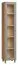 Vitrine Nanez 09, Farbe: Eiche / Grau - Abmessungen: 195 x 39 x 40 cm (H x B x T)
