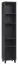 Regal Vacas 49, Farbe: Schwarz - Abmessungen: 195 x 39 x 38 cm (H x B x T)