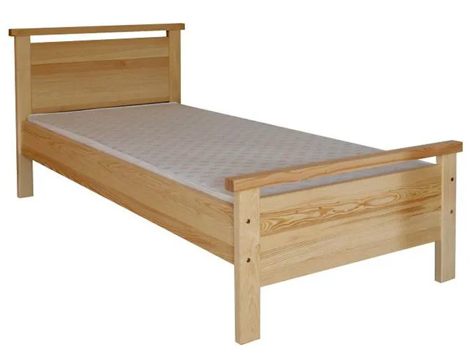 Bettrahmen für Kinder / Kinderbett 100 x 200 cm | Massivholz: Kiefer | Natur Lackiert Abbildung