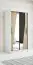 100 cm breiter Kleiderschrank mit 2 Türen | 5 Fächer | Farbe: Sonoma Eiche / Weiß Abbildung
