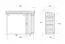 Kaminholzunterstand mit Schrank - Abmessungen: 250 x 100 x 215 cm (L x B x H)