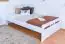 Einzelbett / Gästebett "Easy Premium Line" K8 inkl.1 Abdeckblende, 120 x 200 cm Buche Vollholz massiv weiß lackiert
