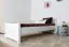Kinderbett / Jugendbett  Buche massiv Vollholz weiß 107, inkl. Lattenrost - Abmessung 80 x 200 cm