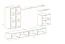 Moderne Wohnwand Balestrand 179, Farbe: Grau - Abmessungen: 160 x 270 x 40 cm (H x B x T), mit fünf Fächern