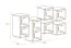 Elegantes Set von Hängeschränke / Hängevitrinen Volleberg 99, Farbe: Grau - Abmessungen: 80 x 150 x 25 cm (H x B x T), 6 teilig