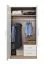 Kleiderschrank mit schlichten Design Hannut 40, Farbe: Anthrazit - Abmessungen: 190 x 100 x 56 cm (H x B x T)