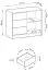 Kommode mit drei Schubladen Leeds 26, Farbe: Grau - Abmessungen: 86 x 105 x 45 cm (H x B x T)