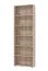 Bücherregal mit sechs Fächer Knide 14, Farbe: Eiche Grau, Hohes Regal, ABS-Kanten, Maße: 211,5 x 70 x 24,5 cm, hochwertig Verarbeitet