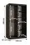 Moderner Kleiderschrank Finsteraarhorn 01, Farbe: Schwarz matt - Abmessungen: 200 x 100 x 62 cm (H x B x T), mit stylischen Design