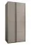 Kleiderschrank / Schiebetürenschrank | 245,5 x 110 x 64 cm | 6 Einlegeböden | 2 Kleiderstangen | 6 Fächer | 2 Schiebetüren | Farbe: Kaschmir | Soft-Close