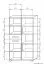Regal Tabubil 18, Farbe: Wenge / Grau - Abmessungen: 145 x 80 x 41 cm (H x B x T)