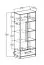 Kinderzimmer - Drehtürenschrank / Kleiderschrank Walter 03, Farbe: Weiß Hochglanz / Lila - 191 x 80 x 40 cm (H x B x T)