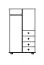 Kleiderschrank | 1 Drehtür | 4 Schubladen | mit Kleiderstange | 80 cm breit | Massivholz | Farbe: Nuss Abbildung