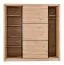 Großer Schiebetürenschrank mit einer Kleiderstange Panevo 03, Farbe: Eiche Artisan, sechs Fächer, Maße: 215,5 x 213 x 60 cm, modernes Design