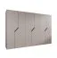 Drehtürenschrank | Farbe: Kaschmir | 6 Türen | 3 Kleiderstangen | ABS-Kanten | Griffe: Schwarz | Maße: 300 x 52 x 202 cm | Soft-Close-Funktion | 3 Fächer