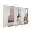 Drehtürenschrank | 3 Spiegeltüren | Farbe: Weiß | 3 Fächer | 3 Kleiderstangen | Soft-Close-Funktion | Griffe: Kaschmir | Maße: 300 x 52 x 202 cm | Kleiderschrank | ABS-Kanten