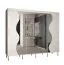 Kleiderschrank mit Spiegel Jotunheimen 191, Farbe: Weiß - Abmessungen: 208 x 250,5 x 62 cm (H x B x T)