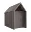 Gartenhütte aus massiver Fichte | 1 Fenster | Grau-Braun | Grundfläche: 4,64 m² | Skandinavischer Style | Satteldach | Malmö 24 | Außenmaße: 162,4 x 285,7 cm