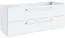 Waschtischunterschrank Rajkot 35 mit Siphonausschnitte für Doppelwaschtisch, Farbe: Weiß matt – 50 x 119 x 45 cm (H x B x T)