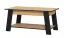 Eleganter Couchtisch mit schwarzen Beinen Potra 01, Farbe: Eiche Artisan / Schwarz Matt, ABS, Maße: 46,5 x 101 x 54,5 cm