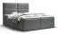 Elegantes Boxspringbett mit weichen Veloursstoff Pirin 39, Farbe: Grau - Liegefläche: 160 x 200 cm (B x L)