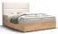 Boxspringbett im außergewöhnlichen Design Pilio 41, Farbe: Beige / Eiche Golden Craft - Liegefläche: 180 x 200 cm (B x L)