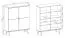 Kommode Maryhill 08, Farbe: Eiche Riviera / Weiß - Abmessungen: 134 x 107 x 40 cm (H x B x T)