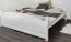 Doppelbett Kiefer massiv Vollholz weiß 81, inkl. Lattenrost - 160 x 200 cm (B x L)