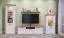 Vitrine Lotofaga 08, Farbe: Weiß / Walnuss - 132 x 67 x 48 cm (H x B x T)