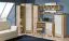 Spiegel Arowana 21, Farbe: Eiche / Weiß Glanz - Abmessungen: 56 x 123 x 5 cm (H x B x T)