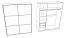Schiebetürenschrank / Kleiderschrank Sabadell 10, Farbe: Eiche / Beige Hochglanz - 222 x 179 x 64 cm (H x B x T)
