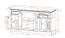 Kommode Gyronde 03, Kiefer massiv Vollholz, Farbe: Weiß / Walnuss - 85 x 167 x 45 cm (H x B x T)