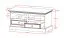 TV-Unterschrank Gyronde 09, Kiefer massiv Vollholz, Farbe: Weiß / Walnuss - 53 x 111 x 53 cm (H x B x T)