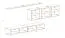 Wohnwand im eleganten Design Balestrand 263, Farbe: Weiß / Grau - Abmessungen: 150 x 340 x 40 cm (H x B x T), mit 10 Fächern