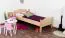 Kinderbett 80 x 200 cm | Massivholz: Buche | Natur Lackiert Abbildung